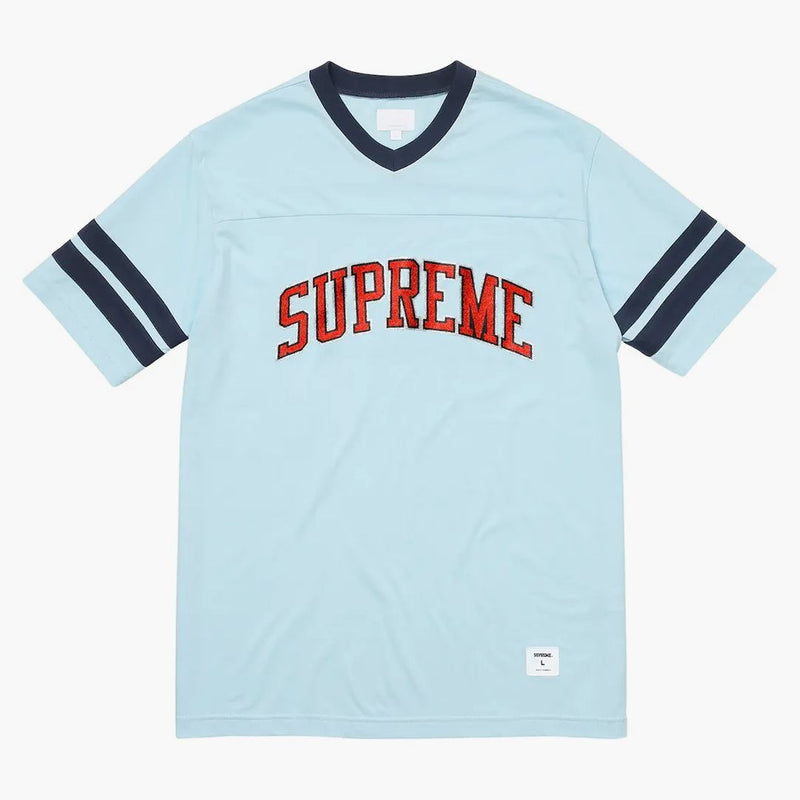 Supreme Glitter Arc Football Top Light Blue