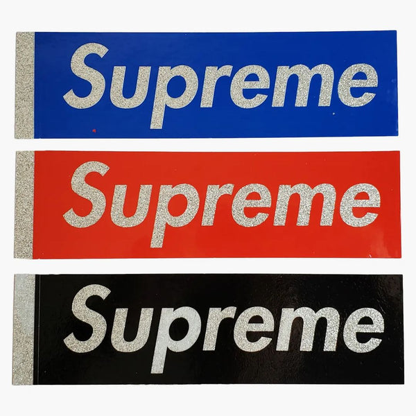 Nejvyšší třpytivá krabice logo sada nálepky