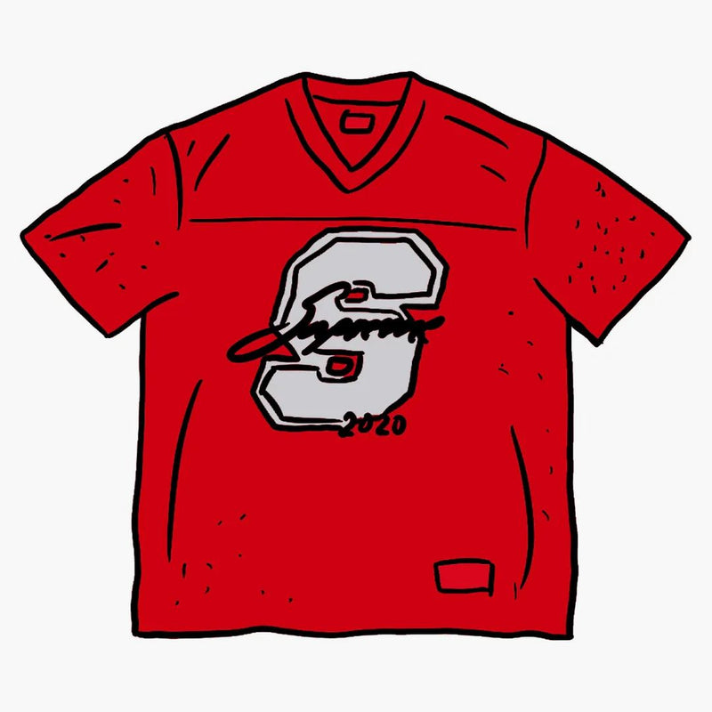 Supreme Glitter Football Top Red