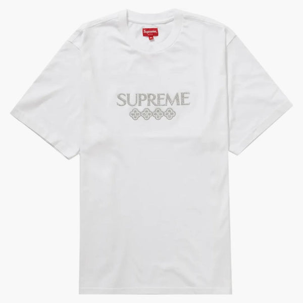 Supreme glitter S/S Top White