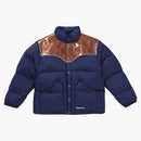 Supreme glitter yoke down buffer jacket navy