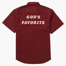 Supreme God's Favorite S/s Work Shirt Burgundy