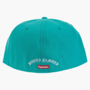 Supreme Gold Cross S logo new era fitted has teal