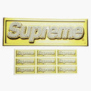 Supreme Gold Retro Bling Box Logo Sticker Set