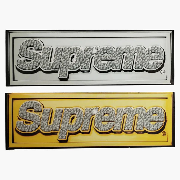 Supreme Gold And Platinum Bling Box Logo Sticker Set