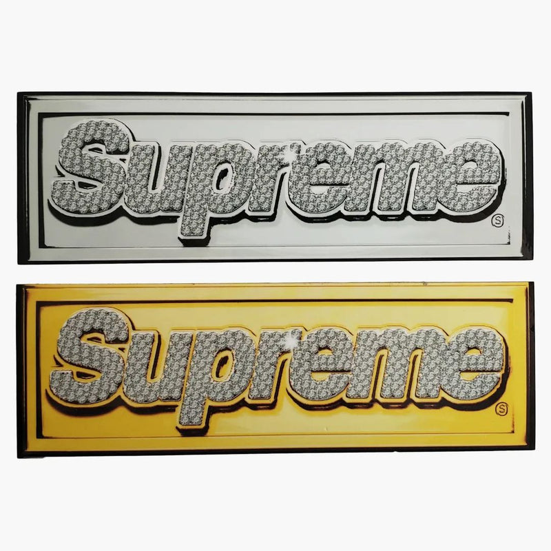 Supreme Gold And Platinum Bling Box Logo Sticker Set