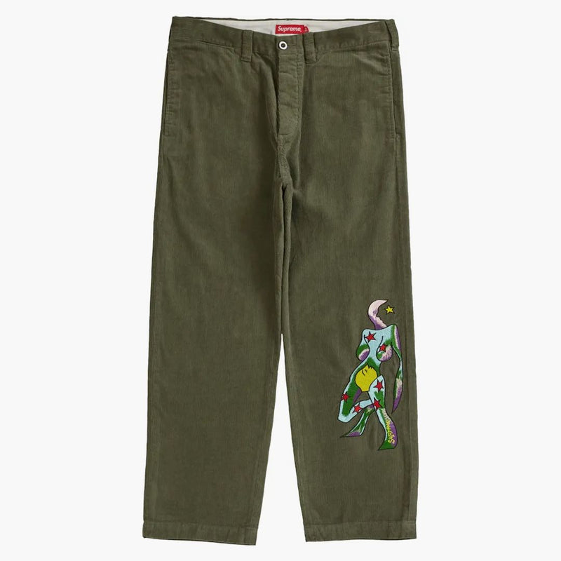 Nejvyšší Gonz Corduroy Chino Pant Dusty Green