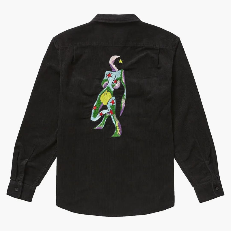 Nejvyšší Gonz Corduroy Work Shirt Black