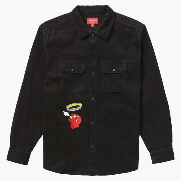Nejvyšší Gonz Corduroy Work Shirt Black