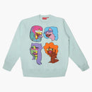 Supreme Gonz Heads Crewneck Ice Blue