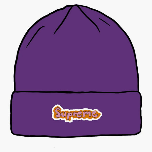 Supreme Gonz Logo Beanie Purple