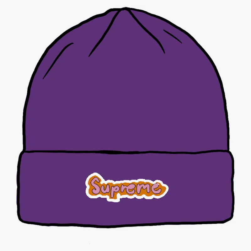 Supreme Gonz Logo Beanie Purple