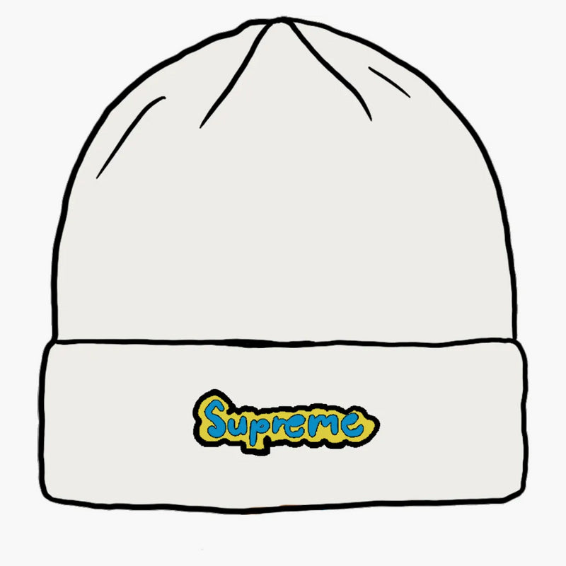 Supreme Gonz Logo Beanie White