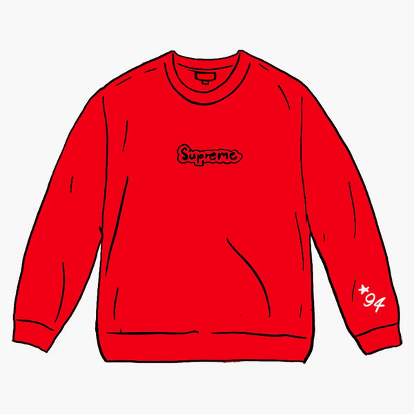 Supreme Gonz Logo Crewneck Burnt Red
