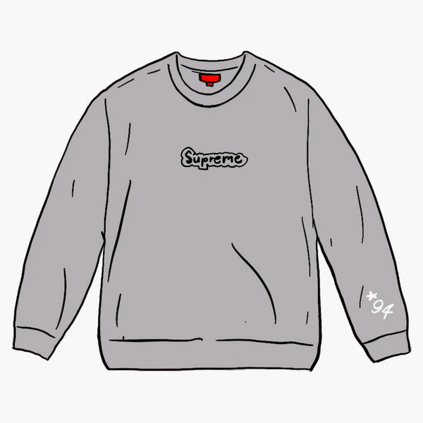 Supreme Gonz Logo Crewneck Grey
