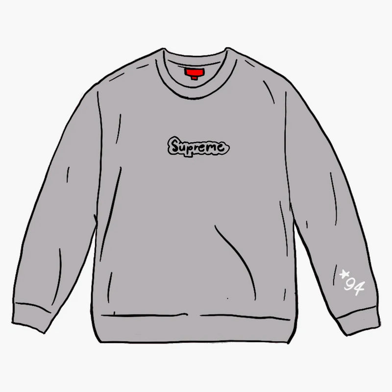 Supreme Gonz Logo Crewneck Grey
