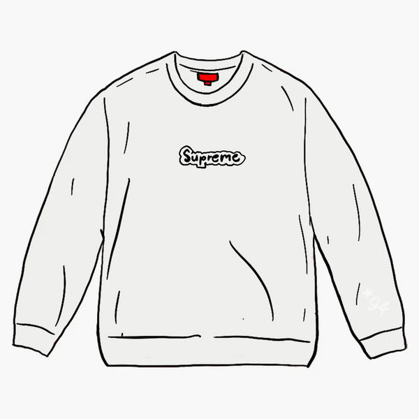 Supreme Gonz Logo Crewneck White