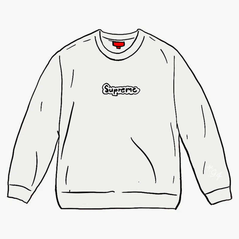 Supreme Gonz Logo Crewneck White