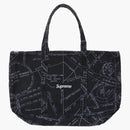 Nejvyšší gonz mapa denim mrtvá umytá černá