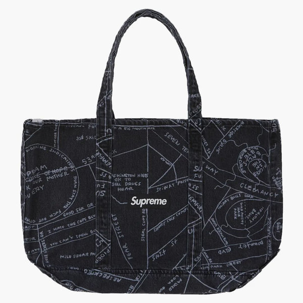 Nejvyšší gonz mapa denim mrtvá umytá černá