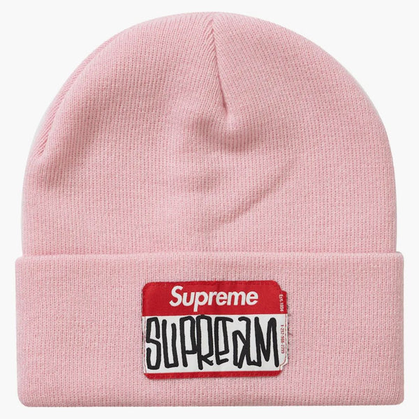 Supreme Gonz Nametag Beanie Pink