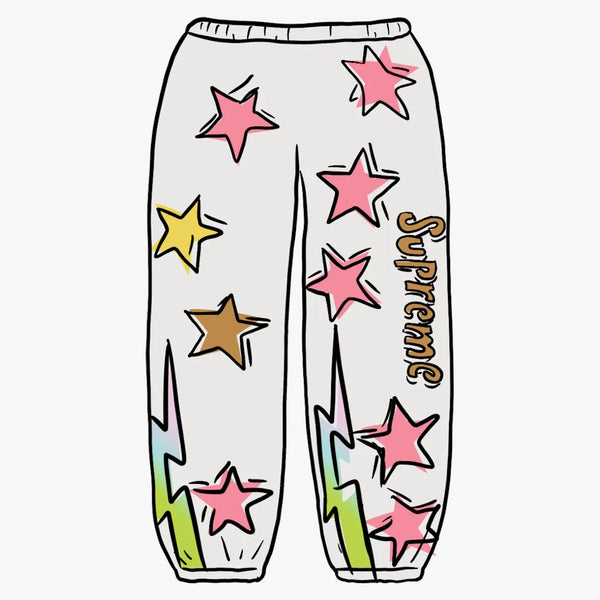 Supreme Gonz Stars Sweatpant White