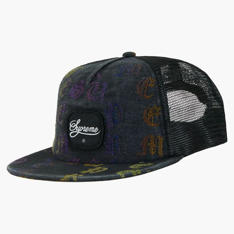 Supreme Gradient Jacquard Denim Mesh Back 5 Panel Black