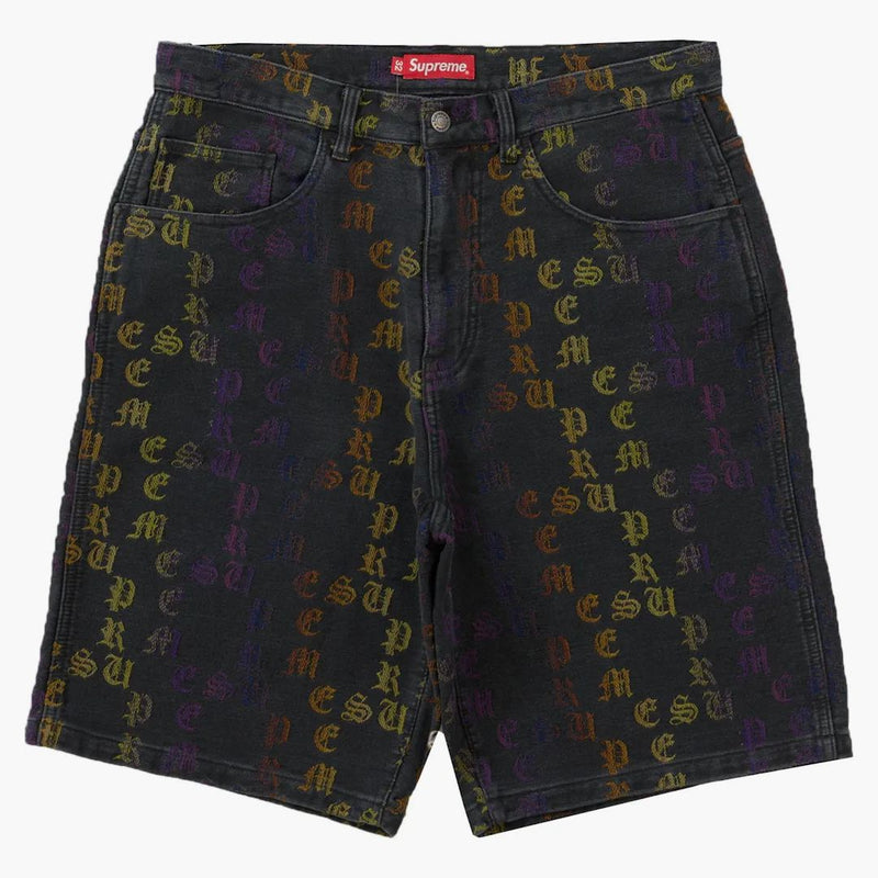 Supreme Gradient Jacquard Denim Short Black