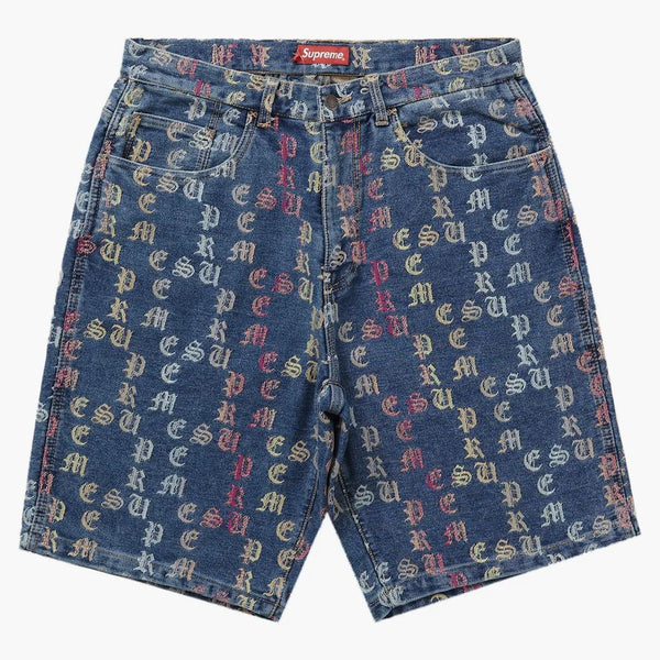 Nejvyšší gradient jacquard denim krátká modrá