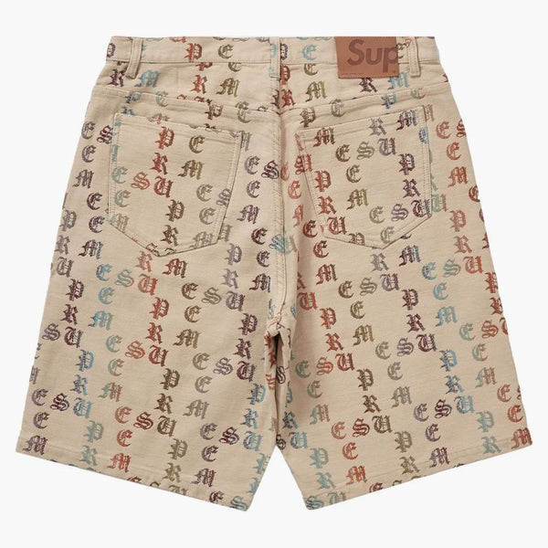 Supreme Gradient Jacquard Denim Short Tan