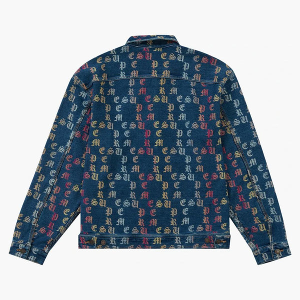 Supreme Gradient Jacquard Denim Work Jacket Blue