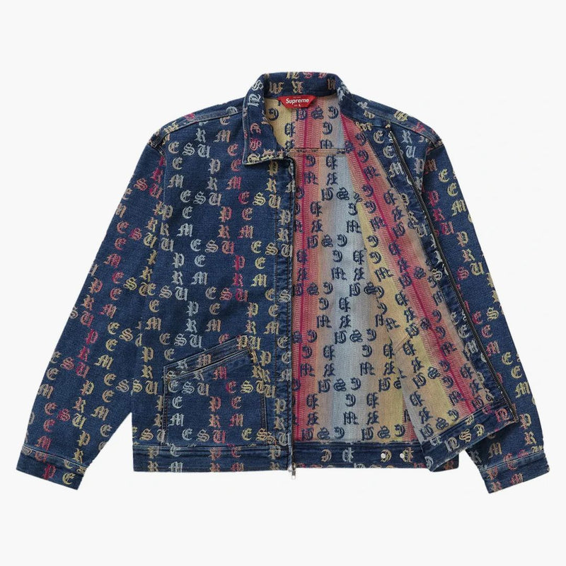 Supreme Gradient Jacquard Denim Work Jacket Blue