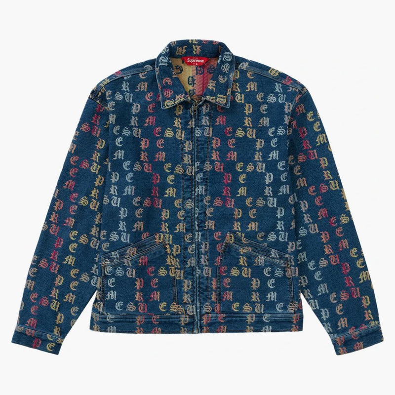 Supreme Gradient Jacquard Denim Work Jacket Blue