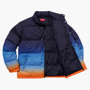 Supreme gradient puffy jacket navy