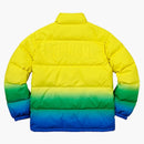 Supreme gradient puffy jacket yellow