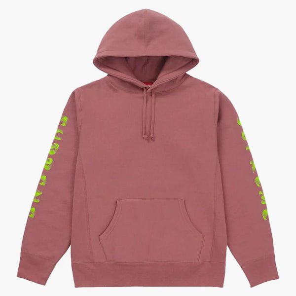 Supreme Gradient Sleeeve Hooded Sweatshirt Dark Rose