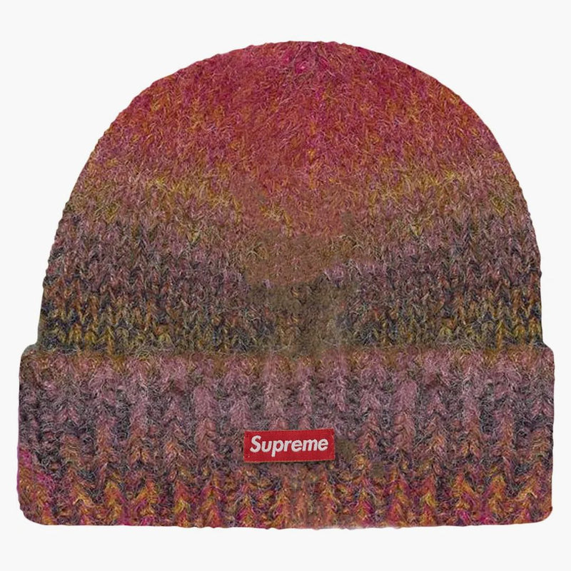 Supreme Gradient Stripe Beanie Red