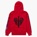 Supreme Great China Wall Sword Hooded Sweatshirt Red