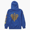 Supreme Great China Wall Sword Hooded Sweatshirt Washed Royal