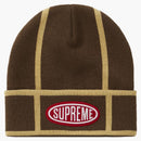 Supreme Grid Beanie Brown