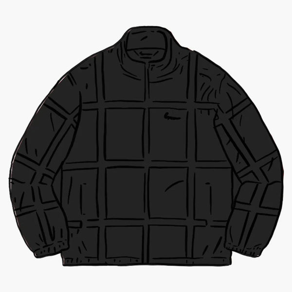 Supreme Grid Taping Velor Jacket Black
