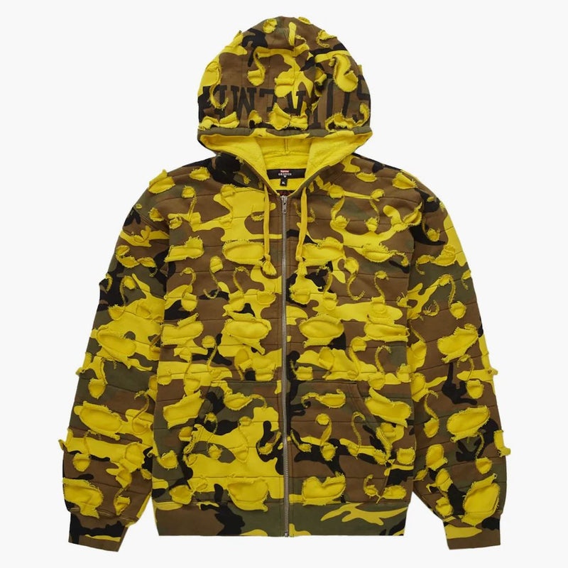 Supreme Griffin Zip Up Hooded Sweatshirt Yellow Camo