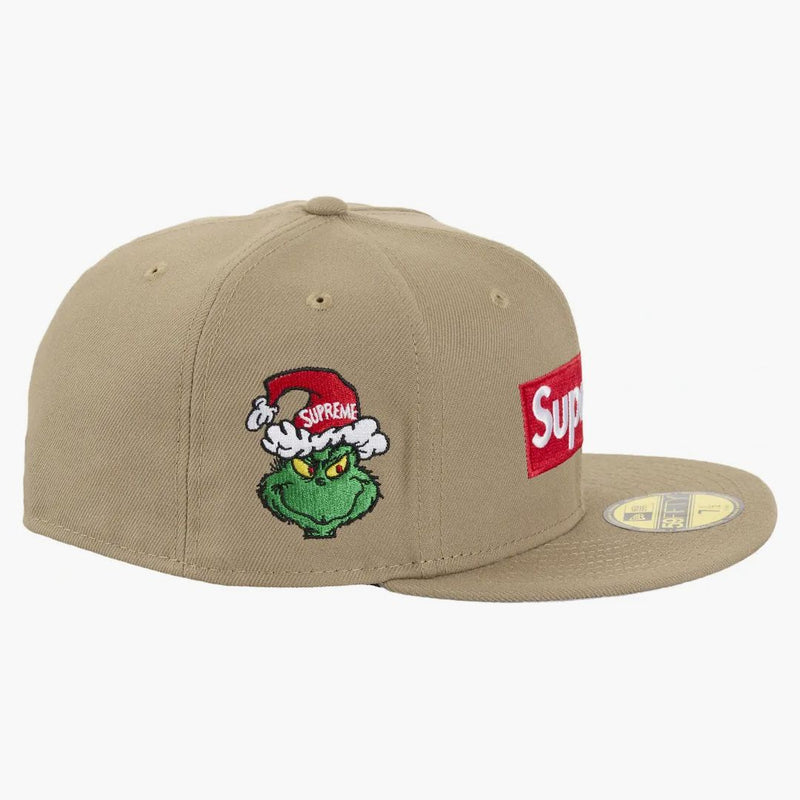 Supreme Grinch Box Logo New Era 59fifty Fitted Cap Tan