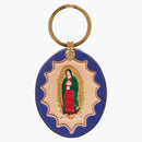 Supreme Guadalupe Leather Keychain Blue