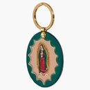 Supreme Guadalupe Leather Keychain Green