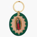 Supreme Guadalupe Leather Keychain Green
