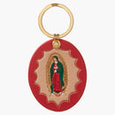 Supreme Guadalupe Leather Keychain Red