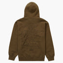 Supreme rubber hooded sweatshirt olive brown