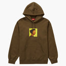 Supreme rubber hooded sweatshirt olive brown