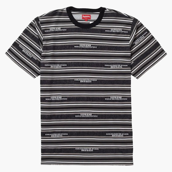 Supreme HQ Stripe S/S Top Black